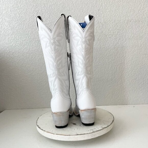 Lane MEGAN MORONEY Smokeshow Womens Cowboy Boots 5 White Western Cowgirl Tall - Picture 4 of 14